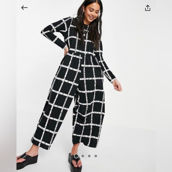 ASOS checkered jumpsuit, size 6 - Picture 1 of 1
